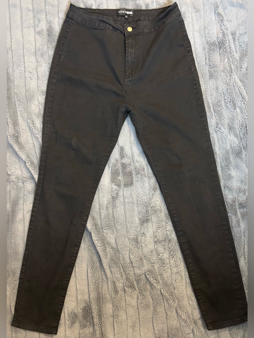 Fashion Nova Black High Rise Stretch Skinny Jeans Size 15 XL